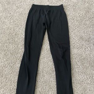 Fleece lined high rise black leggings